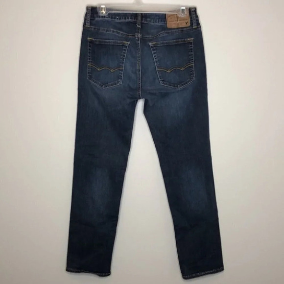 AMERICAN EAGLE Mens Slim Straight Jeans Blue Mid Wash Extreme Flex Size 29x30 - Picture 3 of 7